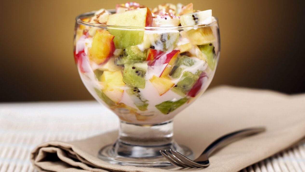 ensalada de frutas en una dieta favorita