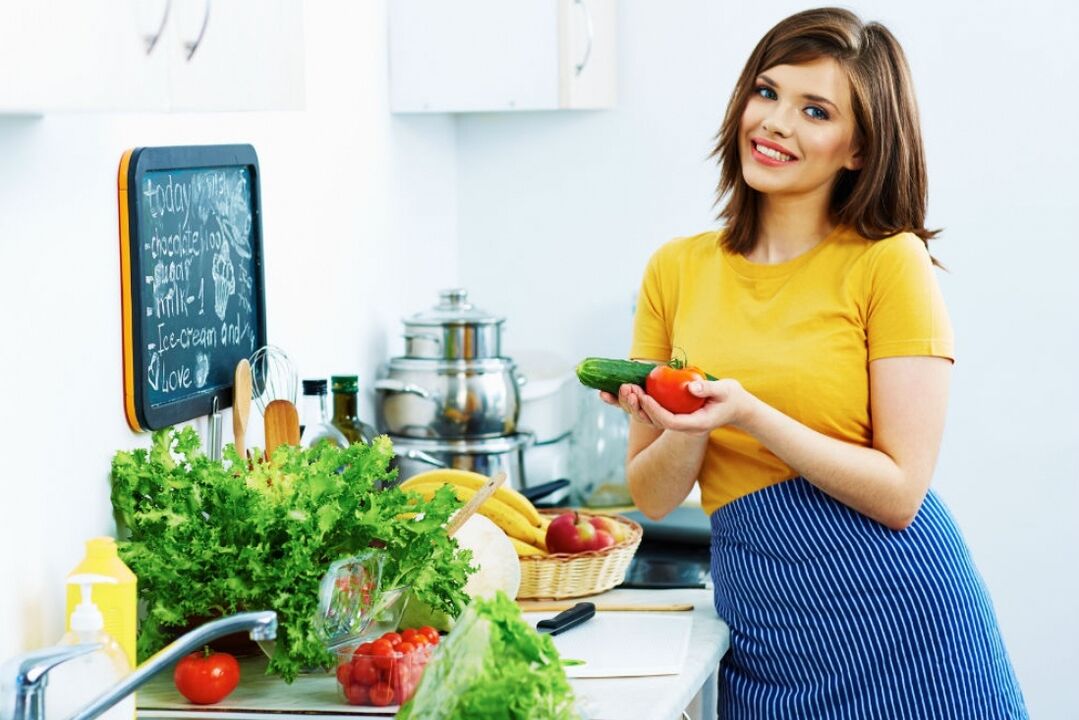 verduras en la dieta favorita